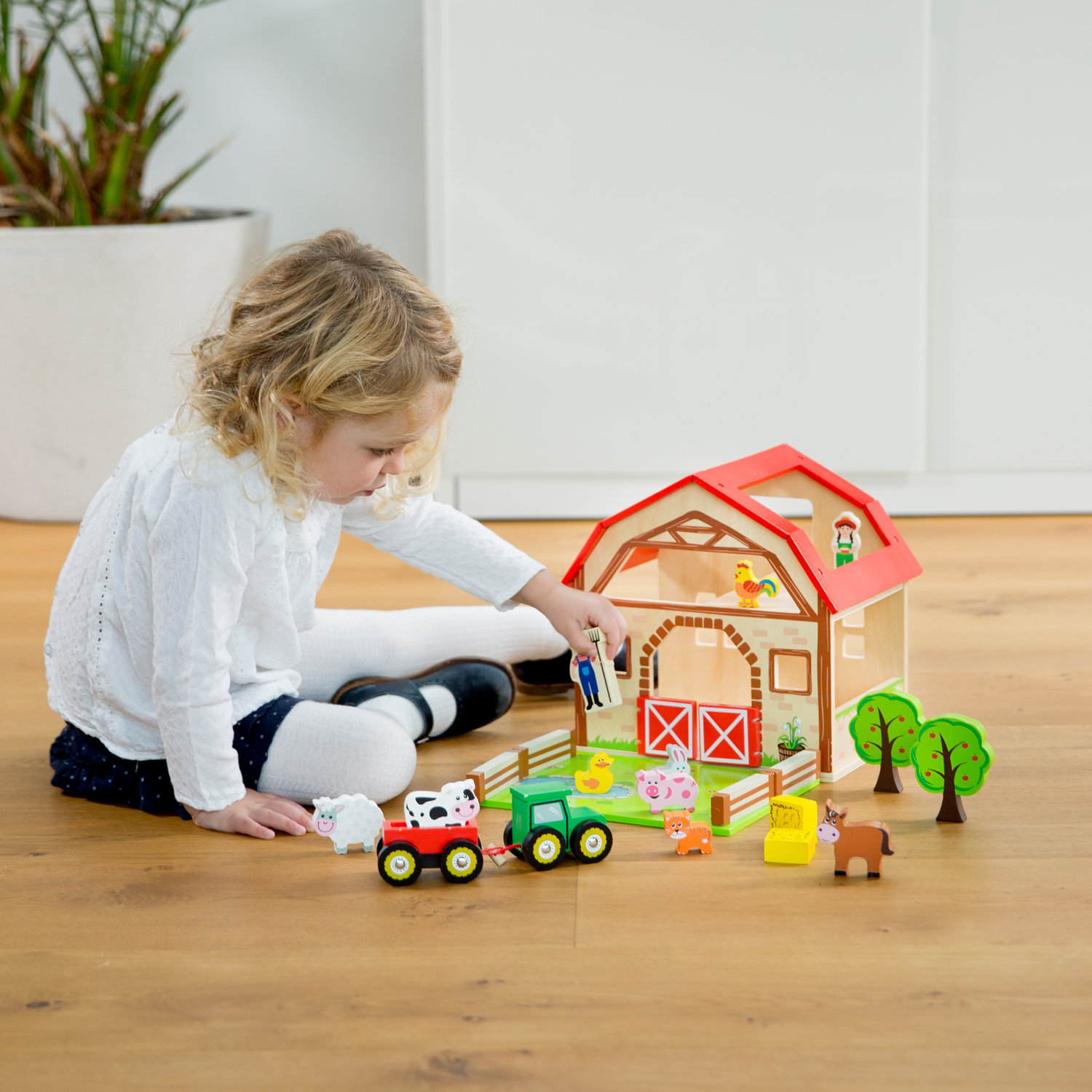 Wooden classic hot sale farm playset